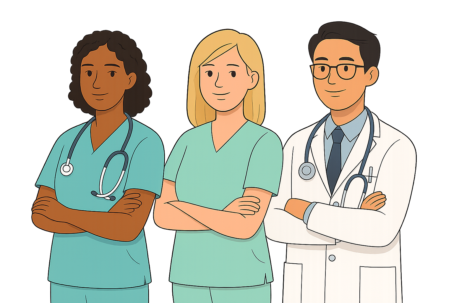 Healthcare professional with stethoscope